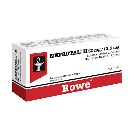 NEFROTAL H (LOSARTAN POTASICO - HIDROCLOROTIAZIDA) 50MG-12.5MG X 14 COMPRIMIDOS (MEGALABS)