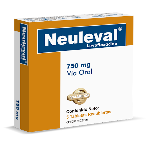 NEULEVAL (LEVOFLOXACINA) 750MG X 5 TABLETAS (VALMORCA)