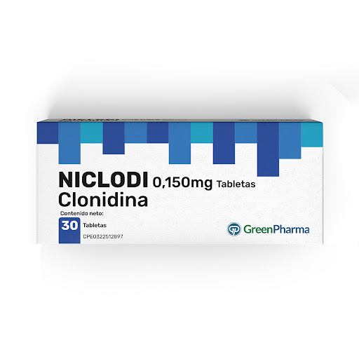 [7598658000075] NICLODI (CLONIDINA) 0.150 MG X 30 TABLETAS (GREENPHARMA)