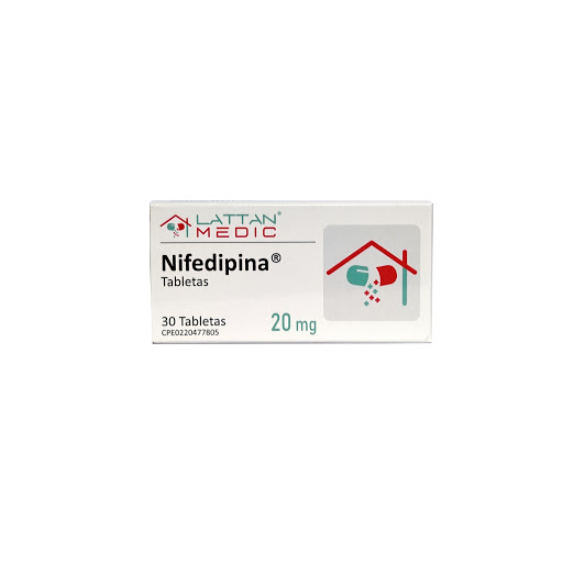 NIFEDIPINA  20MG X 30 TABLETAS (LATTAN MEDIC)
