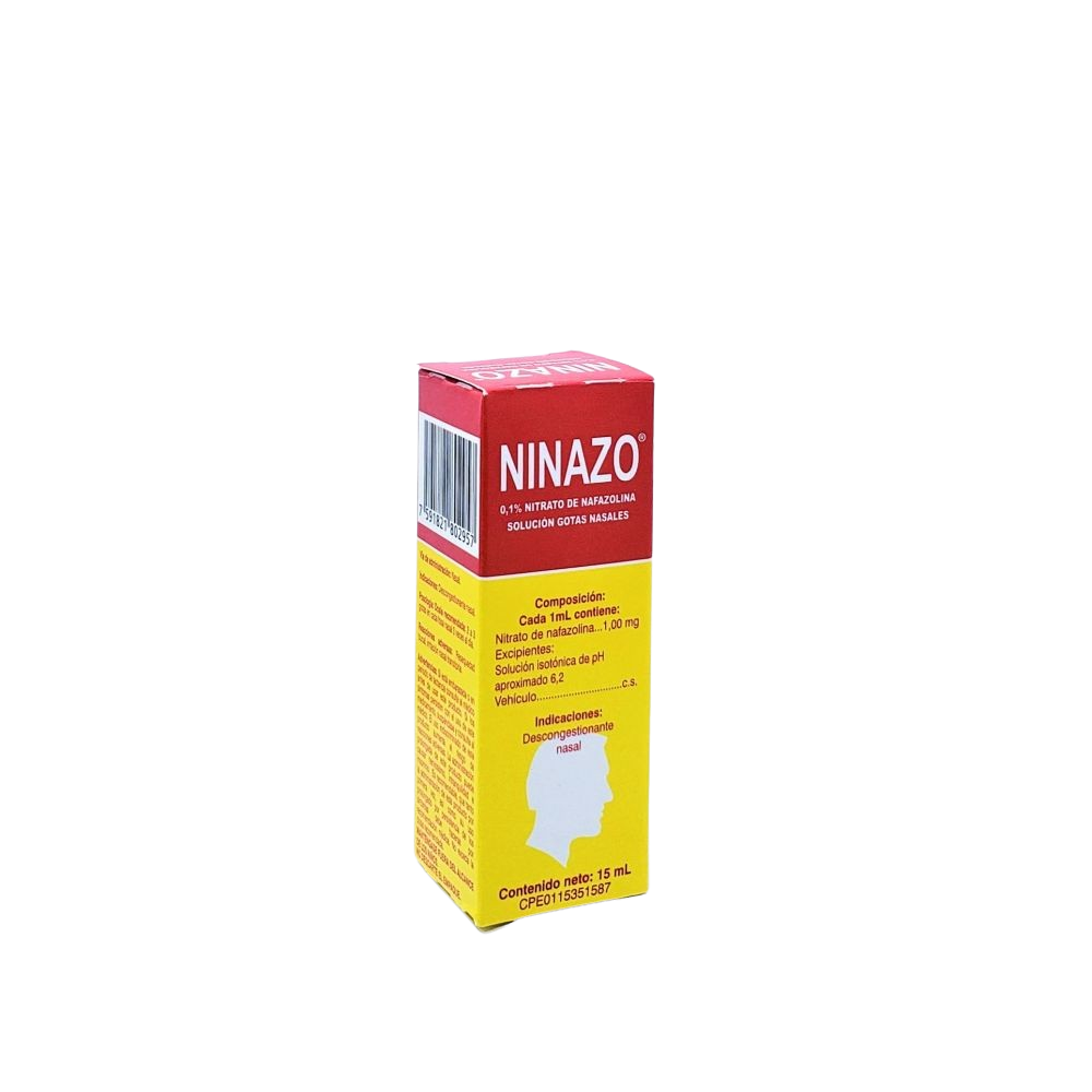 [7591821802957] NINAZO GOTAS NASALES (NITRATO DE NAFAZOLINA) 0.1% X 15ML (FARMA)
