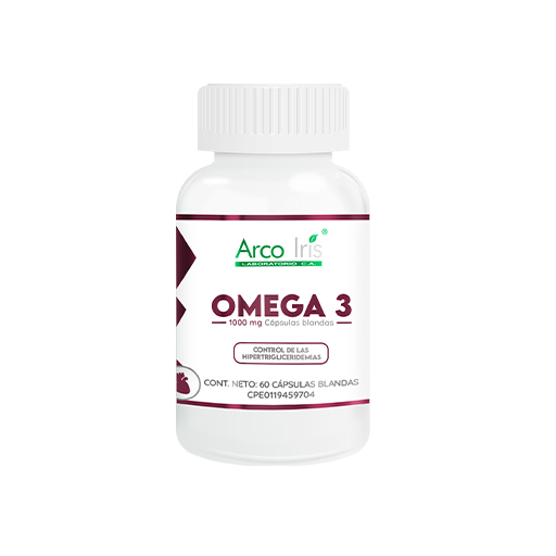 [7592946169635] OMEGA 3 (ACEITE DE PESCADO) 1000MG X 60 CAPSULAS BLANDAS (ARCO IRIS)