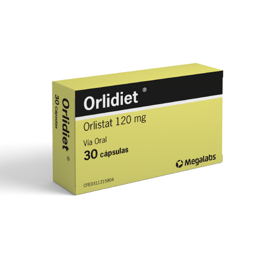 ORLIDIET (ORLISTAT) 120MG X 30 CAPSULAS (MEGALABS)