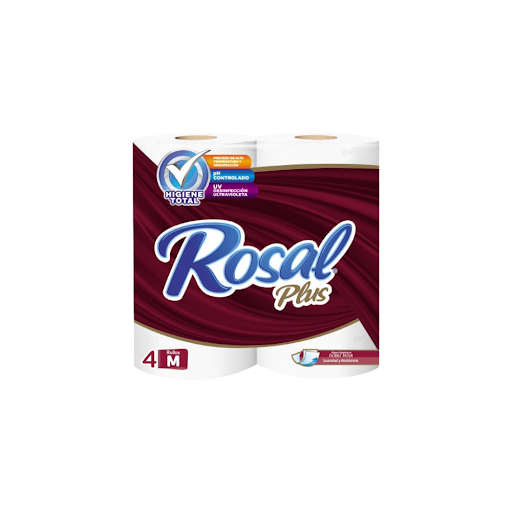 [7591098170278] PAPEL HIGIENICO 300 HOJAS X 4 ROLLOS (ROSAL PLUS)