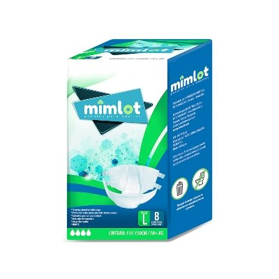 [661799967150] PAÑAL PARA ADULTO TALLA L X 8 UNIDADES (MIMLOT)