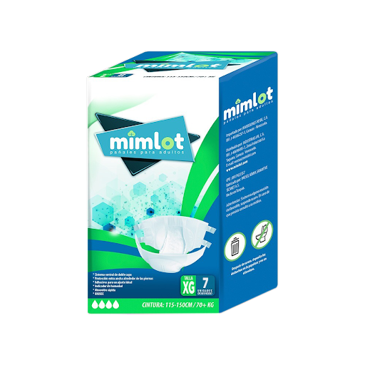 [2780551379623] PAÑAL PARA ADULTO TALLA XG X 7 UNIDADES (MIMLOT)