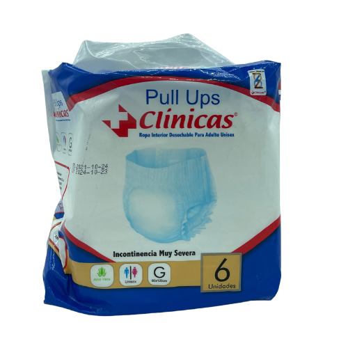 [7596937000198] PAÑAL PARA ADULTO TIPO PANTS TALLA G CLINICAS   X 6 UNIDADES (SERV DES)