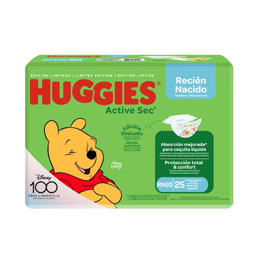 [7702425267282] PAÑAL PARA BEBE ACTIVE SEC TALLA RN X 25 UNIDADES (HUGGIES)