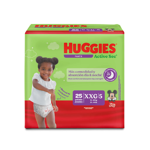 [7702425748354] PAÑAL PARA BEBE ACTIVE SEC TIPO PANTS TALLA XXG X 25 UNIDADES (HUGGIES)