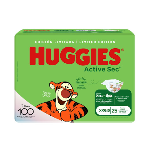 [7702425292727] PAÑAL PARA BEBE ACTIVE SEC TIPO PANTS TALLA XXG X 25 UNIDADES (HUGGIES)