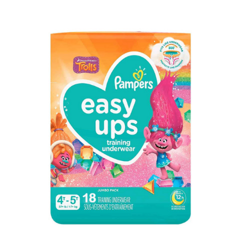 PAÑAL PARA BEBE EASY JUMBO GIRL 16 KG A 19 KG X 18 UNIDADES (PAMPERS)