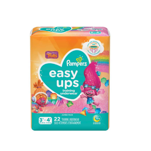 [37000764052] PAÑAL PARA BEBE EASY UPS GIRL 14 KG A 18 KG X 22 UNIDADES (PAMPERS)