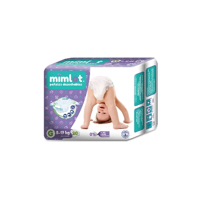 [1180201379286] PAÑAL PARA BEBE TALLA G X 20 UNIDADES (MIMLOT)