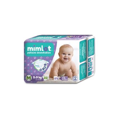 PAÑAL PARA BEBE TALLA M X 22 UNIDADES (MIMLOT)
