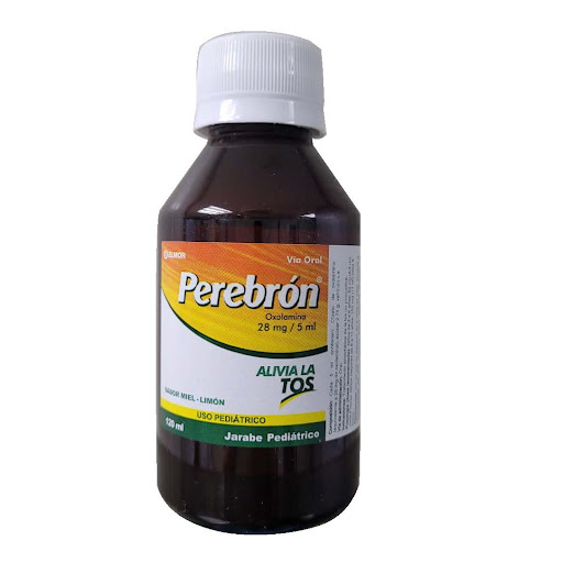 [7591062011262] PEREBRON JARABE PEDIATRICO SABOR A MIEL-LIMON (OXOLAMINA) 28MG/5ML X 120ML (ELMOR)