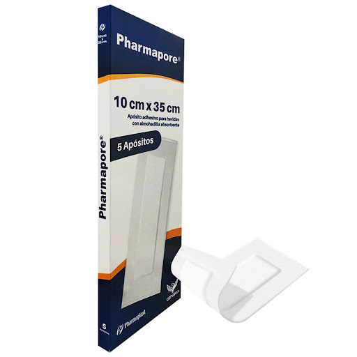 [7594001563884] PHARMAPORE  10CM X 35CM X 5 APOSITOS (GENIA CARE PHARMACEUTICALS)