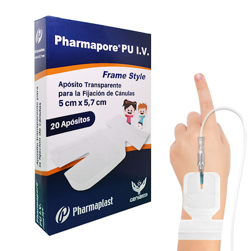 PHARMAPORE PU IV FRAME STYLE PEDIATRICO  5CM X 5.7CM X 20 APOSITOS (GENIA CARE PHARMACEUTICALS)