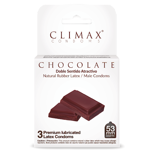 [8852961006124] PRESERVATIVO CHOCOLATE DE LATEX 3 UNIDADES (CLIMAX)