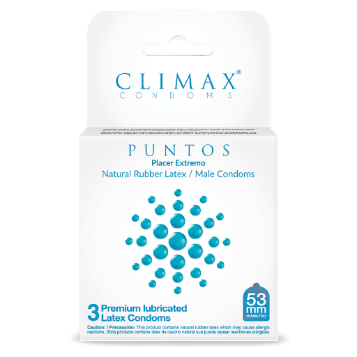 [8852961006162] PRESERVATIVO PUNTOS PLACER EXTREMO DE LATEX 3 UNIDADES (CLIMAX)