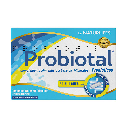 PROBIOTAL (MINERALES - PROBIOTICOS)  X 30 CAPSULAS (NATURLIFES)