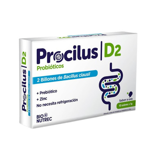 PROCILUS D2 SABOR A UVA (PROBIOTICO-PREBIOTICO - ZINC) 1GR X 10 SOBRES (LA SANTE)
