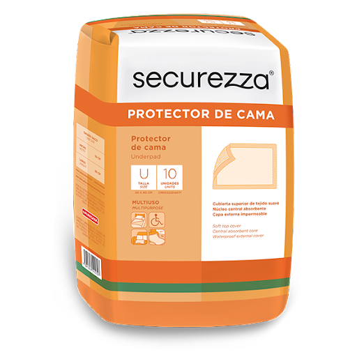 PROTECTOR DE CAMA TALLA UNICA SECUREZZA   X 10 UNIDADES (PHARSANA)
