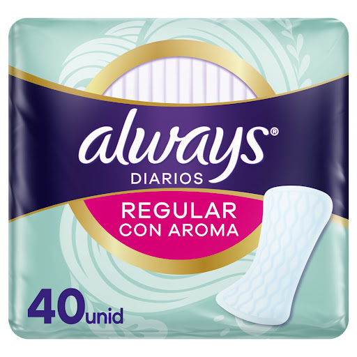 PROTECTOR DIARIO REGULAR CON PERFUME X 40 UNIDADES (ALWAYS)