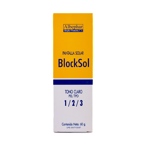 PROTECTOR SOLAR BLOCKSOL PIEL SENSIBLE TONO CLARO 60GR (ALBEPHAR)
