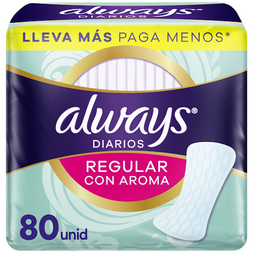 PROTECTORES DIARIOS CON PERFUME X 80 UNIDADES (ALWAYS)