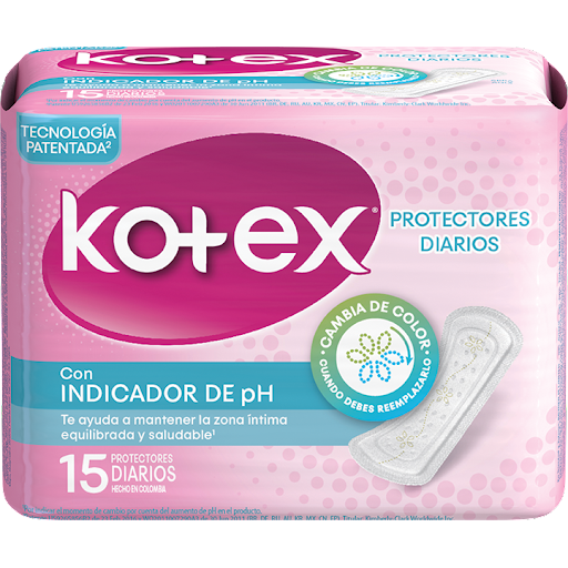 PROTECTORES DIARIOS INDICADOR DE PH X 15 UNIDADES (KOTEX)