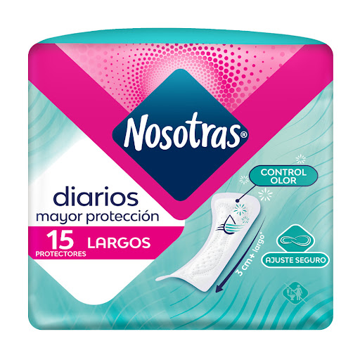 PROTECTORES DIARIOS LARGOS ALGODON 15 UNIDADES (NOSOTRAS)