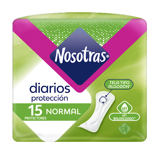 PROTECTORES DIARIOS NORMAL ALGODON 15 UNIDADES (NOSOTRAS)