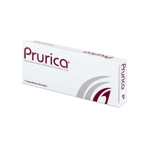 PRURICA (POLICRESULENO - CINOCAINA HIDROCLORURO) 100MG-2.5MG X 7 SUPOSITORIOS RECTALES (ARO PHARMA)