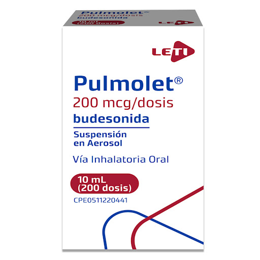 PULMOLET SUSPENSION PARA NEBULIZAR (BUDESONIDA) 10 ml  200 mcg/dosis (LETI)