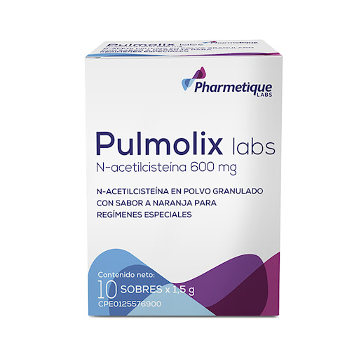 PULMOLIX SABOR A NARANJA (N-ACETILCISTEINA) 600MG X 10 SOBRES (LA SANTE)