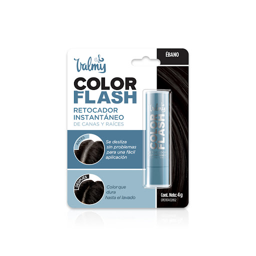 [7591949675013] RETOCADOR DE CANAS Y RAICES COLOR FLASH #01 EBANO 4GR (VALMY)