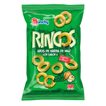 RINGOS AROS DE MAIZ CEBOLLA Y PEREJIL 62GR (MUNCHY)