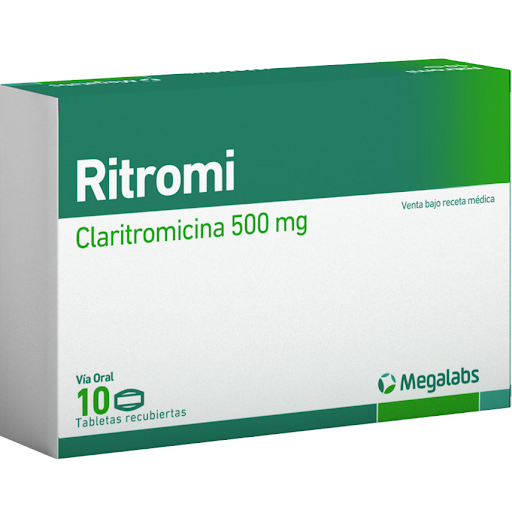 [7861148022636] RITROMI CLARITROMICINA 500MG X 10 TABLETAS (MEGALBAS)