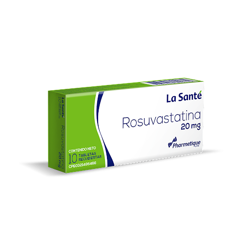 [7703763895779] ROSUVASTATINA  20MG X 10 TABLETAS (LA SANTE)