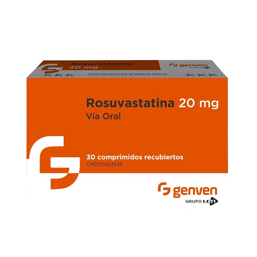 [7591585372604] ROSUVASTATINA 20MG X 30 TABLETAS (GENVEN)