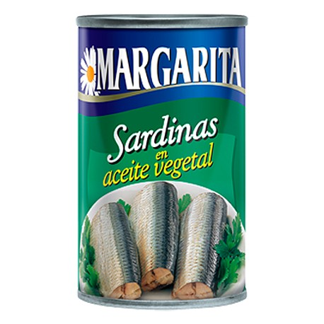 SARDINA EN ACEITE VEGETAL X 60 GR (MARGARITA)